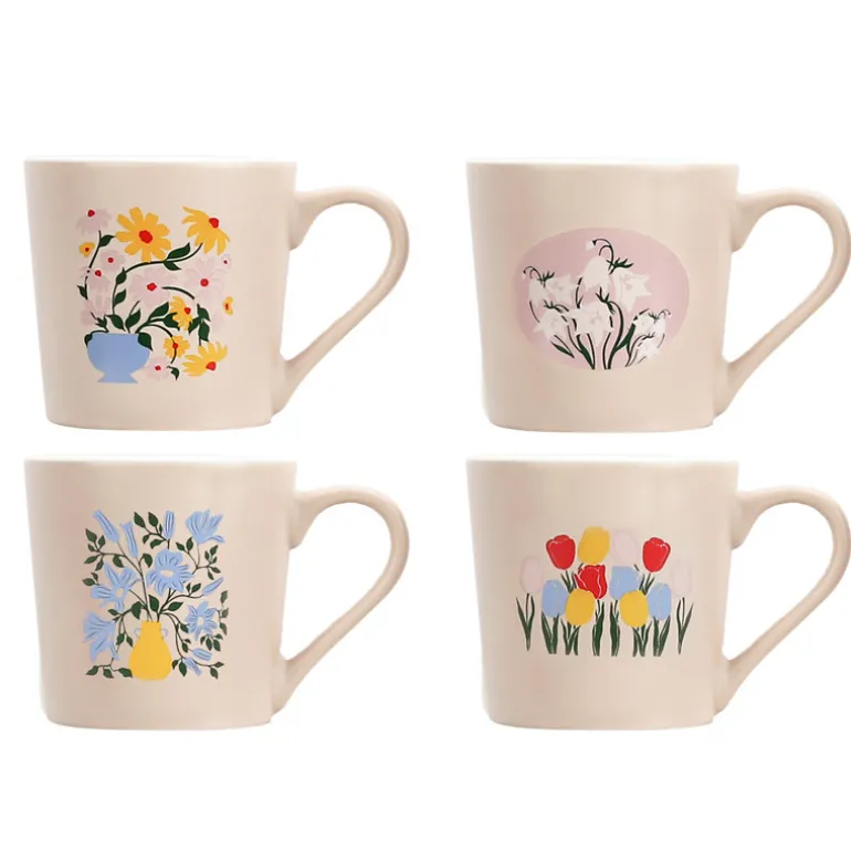 Tasse avec imprime fleur