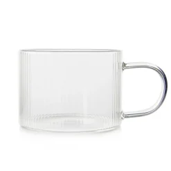 Tasse en verre strie