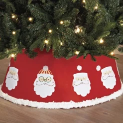 Tour de sapin feutrine rouge pai