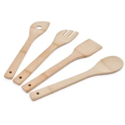 Ustensile de cuisine x4 bambou