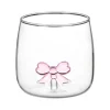 Verre bas avec figurine noeud 3d