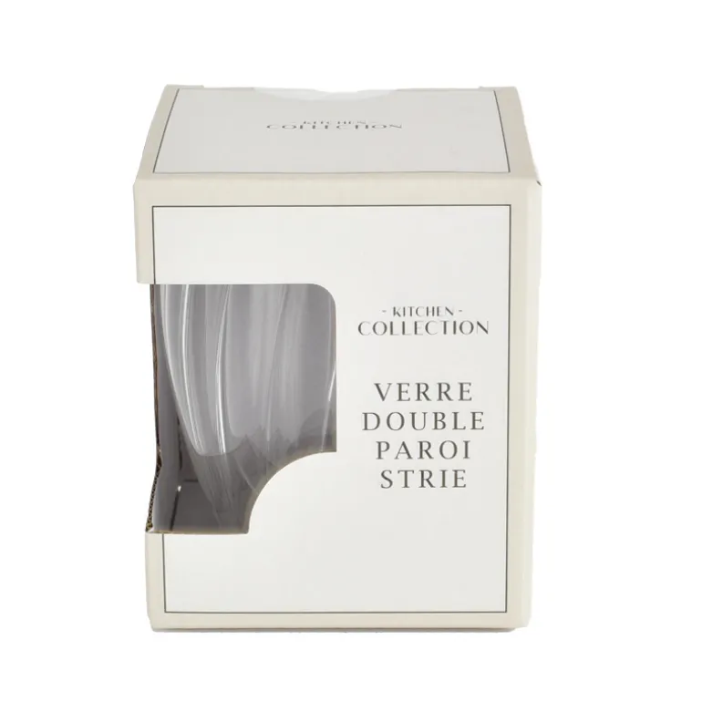 Verre double paroi strie