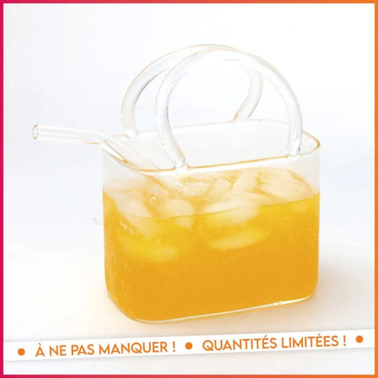 Verre en forme de sac a main