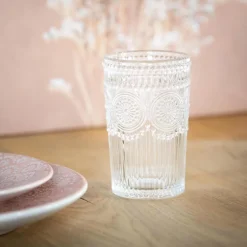 Verre haut transp embosse