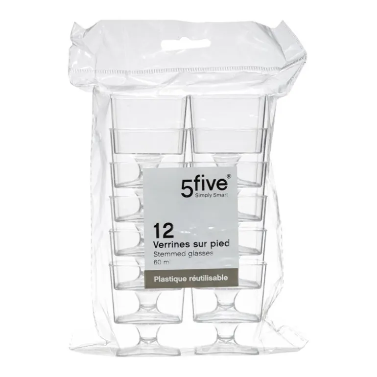 Verrine carre avec pied 6cl x12