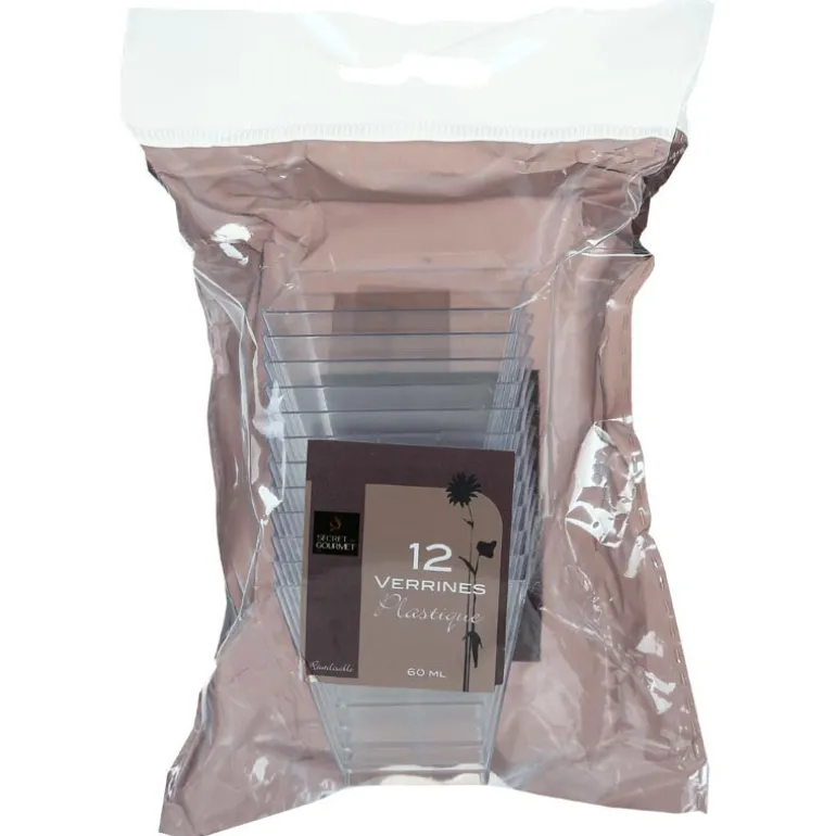 Verrine carree 6cl x12