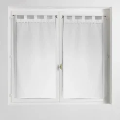 Vitrage poupette 2x60x120 blanc